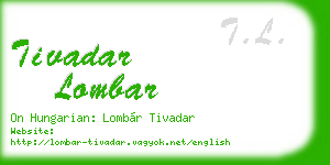 tivadar lombar business card